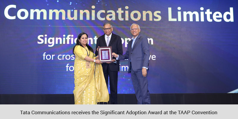 Tata Communications receives the Significant Adoption Award at the TAAP Convention 