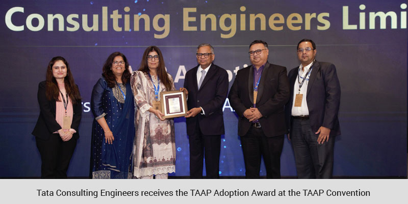 Tata Consulting Engineers receives the TAAP Adoption Award at the TAAP Convention 