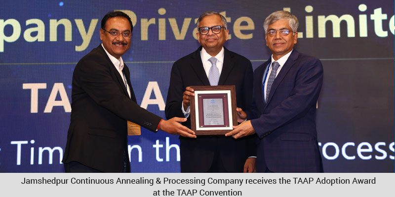 Jamshedpur Continuous Annealing & Processing Company receives the TAAP Adoption Award at the TAAP Convention 