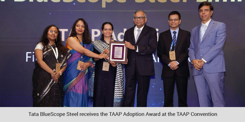 Tata BlueScope Steel receives the TAAP Adoption Award at the TAAP Convention 