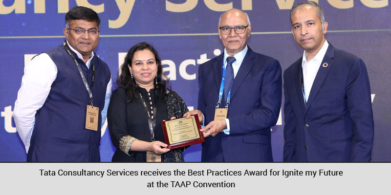  Tata Consultancy Services receives the Best Practices Award for Ignite my Future at the TAAP Convention
