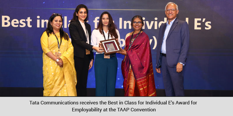 Tata Communications receives the Best in Class for Individual E's Award for Employability at the TAAP Convention