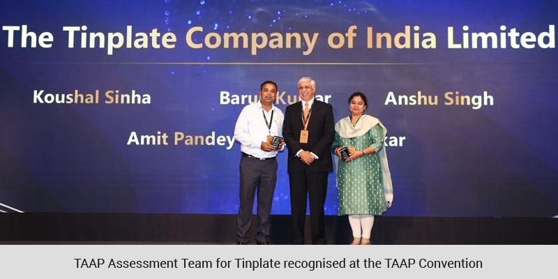 TAAP Assessment Team for Tinplate recognised at the TAAP Convention