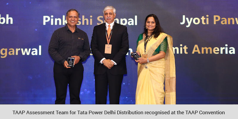 TAAP Assessment Team for Tata Power Delhi Distribution recognised at the TAAP Convention