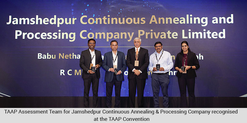 TAAP Assessment Team for Jamshedpur Continuous Annealing & Processing Company recognised at the TAAP Convention