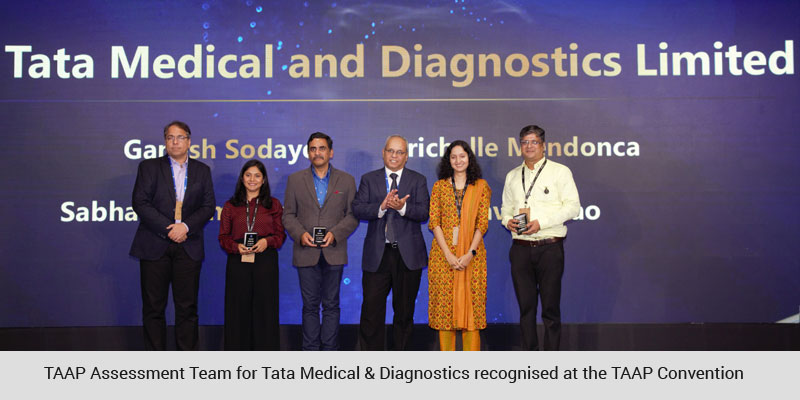 TAAP Assessment Team for Tata Medical & Diagnostics recognised at the TAAP Convention