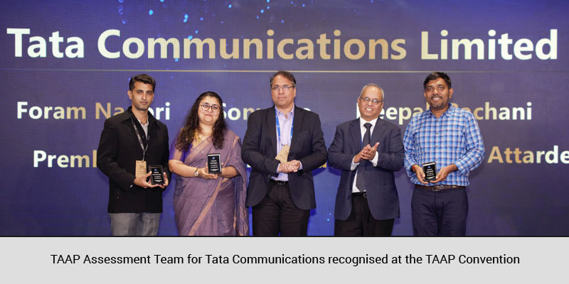 TAAP Assessment Team for Tata Communications recognised at the TAAP Convention