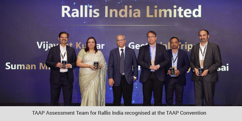 TAAP Assessment Team for Rallis India recognised at the TAAP Convention