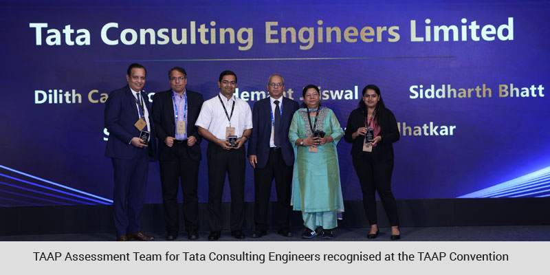 TAAP Assessment Team for Tata Consulting Engineers recognised at the TAAP Convention