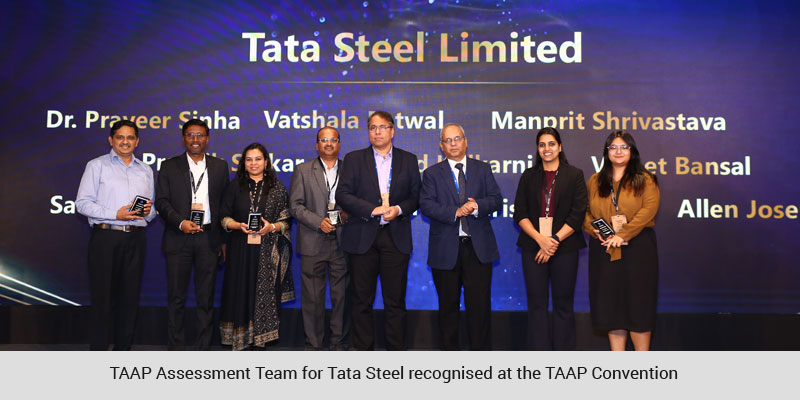 TAAP Assessment Team for Tata Steel recognised at the TAAP Convention