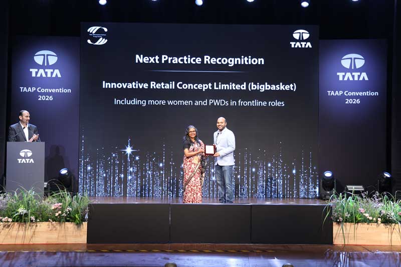 Innovation Retail Concept (bigbasket) receives the Next Practices Award for Aarambh at the TAAP Convention 2026