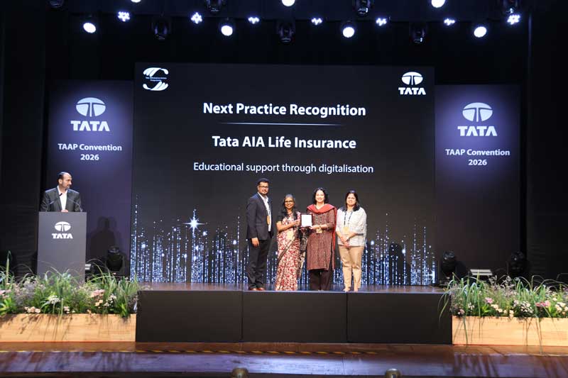 TATA AIA Life Insurance receives the Next Practices Award for Educational Support Through Digitalisation at the TAAP Convention 2026