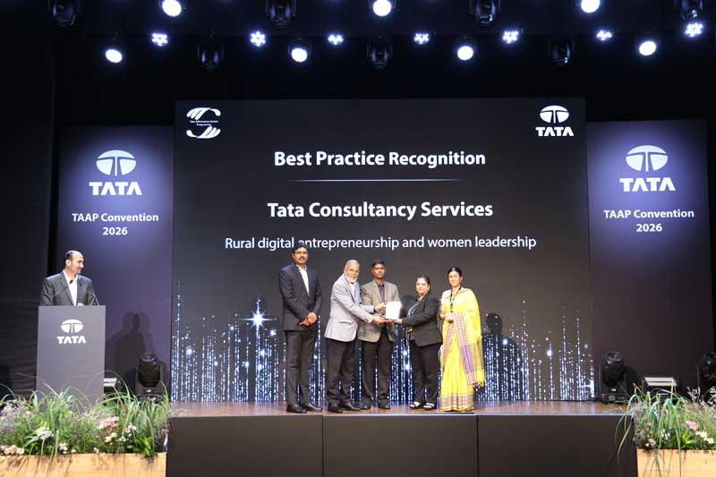 Tata Consultancy Services receives the Best Practices Award for Rural Digital Entrepreneurship and Women Leadership at the TAAP Convention 2026