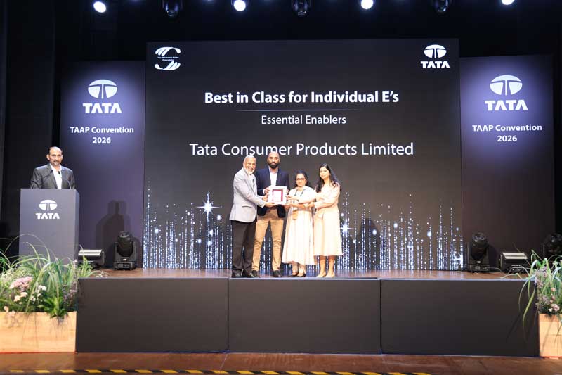 Tata Consumer Products receives the Best in Class for Individual E's Award for Essential Enablers at the TAAP Convention 2026