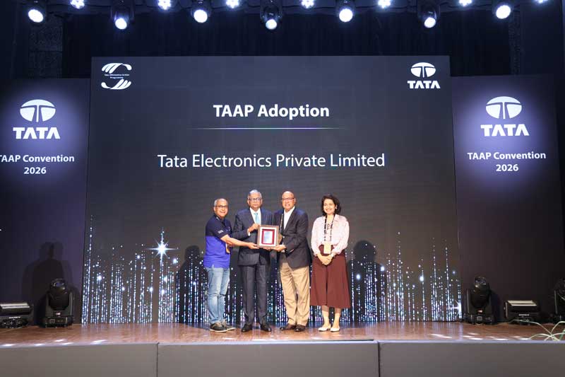 Tata Electronics receives the TAAP Adoption Award at the TAAP Convention 2026