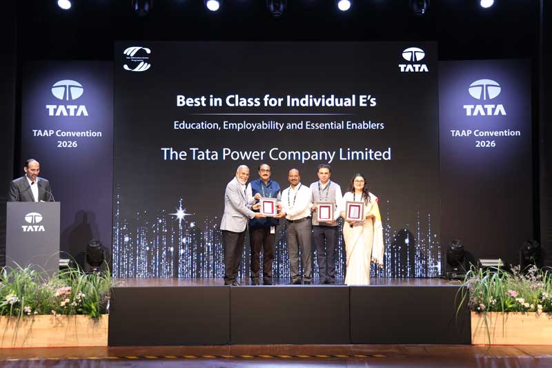 The Tata Power Company receives the Best in Class for Individual E's Award for Education, Employability and Essential Enablers at the TAAP Convention 2026