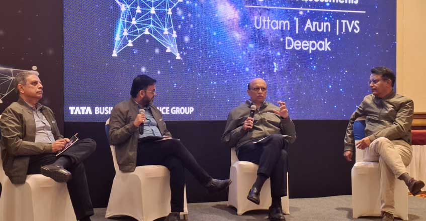 The panel discussion with Arun, Deepak, Uttam and TVS on building rigour in assessments on Day 1