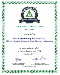 TCS Mihan Nagpur -National Safety Council Award 2023